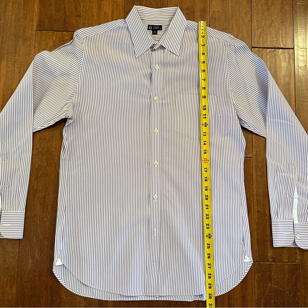 J. Crew Purple Striped Long Sleeve Button Down Collared Dress Shirt Sz M - Picture 5 of 8